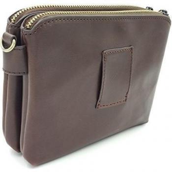 ToMill - Bolso al hombro de Piel para hombre marrón marrón
