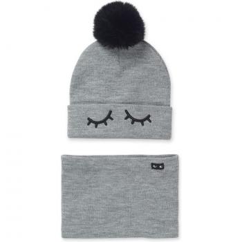 Tuc Tuc - Conjunto de niña de gorro y cuello de punto gris No Rules