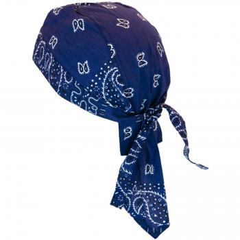 Bandana Cap Pañuelo Paisley Azul Oscuro