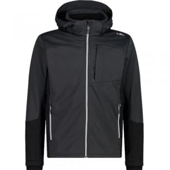CMP Men's Softshell Jacket with Zip and Hood - Dark Grey