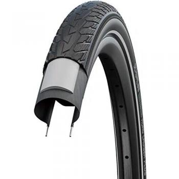 Schwalbe Road Cruiser Plus 28 PunctureGuard Tyre - Black with Reflective Strip (47-622)