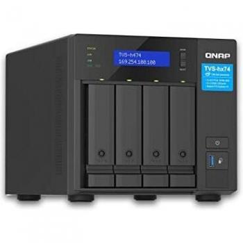 QNAP TVS-H474-PT-8G NAS Torre 4 Bahías Ethernet Negro Intel Pentium G7400 8 GB DDR4 RAID 2500 Mbit/s