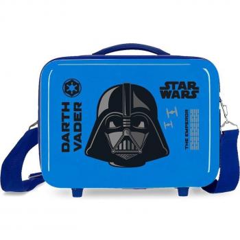 Neceser de Viaje para Niños Star Wars Darth Vader, ABS, Adaptable, Capacidad 9L, Color Azul