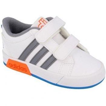 adidas Daily 9TIS INF - Sneakers para niños, color blanco / gris / azul, talla 22