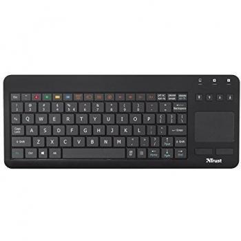 Trust Sento - Teclado para Samsung Smart TV, negro -Teclado QWERTY portugués