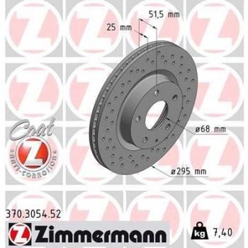 Disco de freno ZIMMERMANN 370.3054.52 para MAZDA: 3, CX-3
