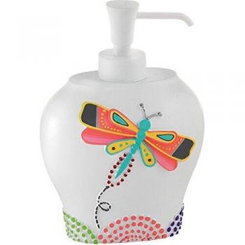 Gedy Grazia Dosificador de Jabón, Resina, Blanco, 7.3 x 12 x 17