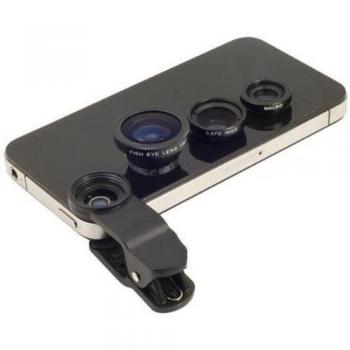 mondpalast Kit de Lentes Ojo de Pez de 180 Grados + Gran Angular + Lente Micro para Samsung Galaxy S5 S4 S3 Note 2 3 LG G2 G3 HTC one m7 m8 Sony xperia z z1 z2 compact iPhone 4 4S 4G 5 5S 5C 6 ipad samsung galaxy tab 2 3 4 7.0 8.0 10.0