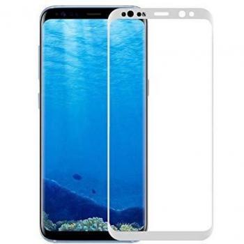Todotumovil Protector de Pantalla Samsung Galaxy S8 Blanco Completo 3D Cristal Templado Vidrio Curvo para movil