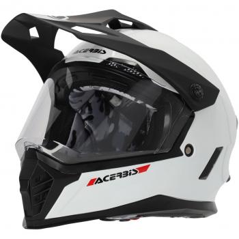 Acerbis Casco de Motocross Juvenil Adventure Rider Dual Blanco