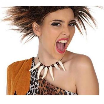 Atosa-56662 Atosa-56662 - Disfraz prehistórico, color blanco, adulto, unisex, 56662, talla única