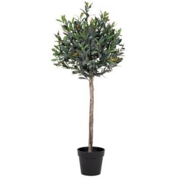Planta Artificial Olivo Verde de Polietileno y Poliester, 43x47x120 cm, EPIKASA