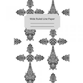 Stained glass art inspirational motivational and spiritual theme wide ruled line paper 4