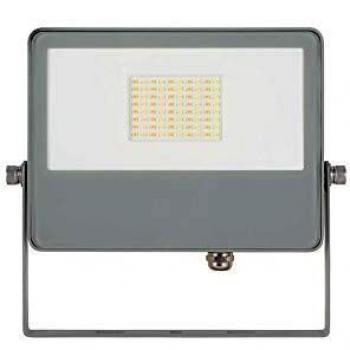 Proyector LED Exterior Sky 40W, CCT 3000K/4000K/5000K, Haz 115°, Interruptor Integrado, Cuerpo de Aluminio Plateado - Beneito & Faure Profesional