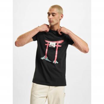 Mister Tee Men's Black Hooped Arch T-Shirt