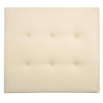 Cabecero tapizado de poliéster con botones en varios colores y medidas - 90 x 80 cm - color beige
