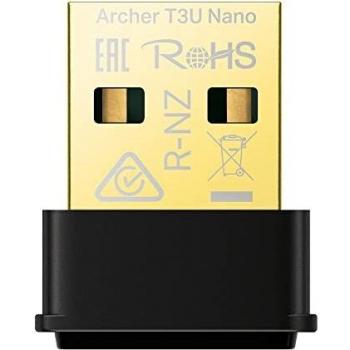 Adaptador Wi-Fi TP-Link Archer T3U Nano - AC1300 USB Doble Banda 2.4/5 GHz MU-MIMO Windows