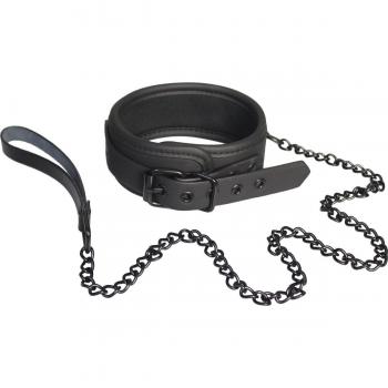 Collar y Correa Blaze Negra 89 cm