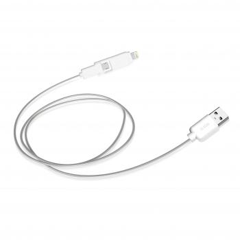 SBS 1.0m USB A - Lightning /Micro USB B - Cable De Carga Y Sincronización De Conector Lightning A Micro Usb Para Ipod / Iphone / Ipad