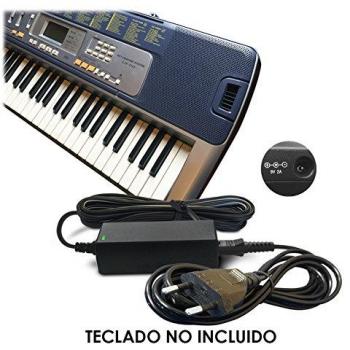 Reemplazo del cable de Casio 9V / 9 Volt DC Adaptador Fuente de alimentación / de corriente AD-5, AD-5E, AD-5MLE, AD-5MLE-TC1, AD-5MR, AD-5EL, AD-5MU, AD-5GL para Teclado electrónico Keyboards Piano