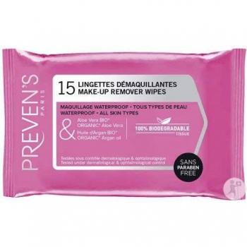 Repuesto de Toallitas Desmaquillantes Preven de 15 Unidades