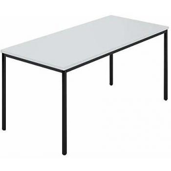 Mesa rectangular Certeo Kaiserkraft 928283, tubo cuadrado revestido, 1500 x 800 mm, color gris/antracita