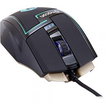 Nacon - Ratón Gaming PCGM-350L con Luces De Fondo Multicolor, 7 Botones, 250 a 8200 dpi, USB Plug & Play, 1.8 M