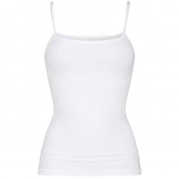 Mey Superfine Organic Women's Spaghetti Strap Top White Size 46