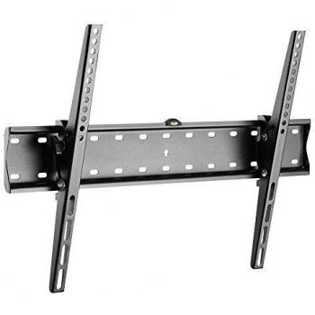 Soporte de pared inclinable para TV de 32 a 82 pulgadas en hierro zincado negro - MADE IN ITALY - Bravo Quadro 4 - VESA 600x400 - Máximo 40 kg