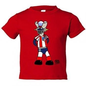 Camiseta niño Mazinger Z colchonero el atleti de los 80 Atlético de Madrid - Rojo, 5-6 años