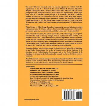 X-11 Seasonal Adjustment Method: Lecture Notes in Statistics, Volume 158