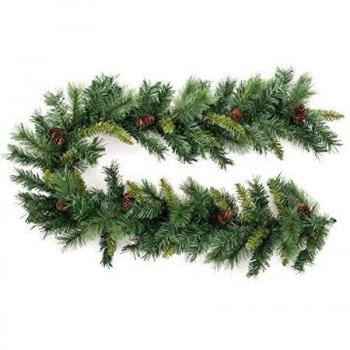 Guirnalda Navideña Royal Majestic de 180 cm con Ramas de Pino y Luces Mágicas