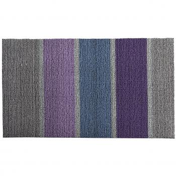 Estores Basic Felpudo Alfombra, Vinilo, Franjas Lilas, 45 x 75 cm