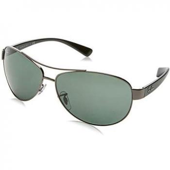 Ray-Ban RB3386 Gunmetal Polarized Green Aviator Sunglasses