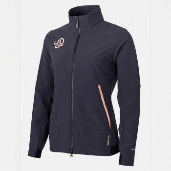 Chaqueta Softshell de Mujer Ternua Verkam Hard Lite y Demina, Color Gris Ballena / Pomelo Lavado