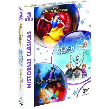 Pack historias clasicas frozen la bella durmiente blancanieves y los 7 enanitos dvd