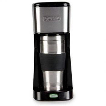 Domo DO437K Drip coffee maker 0.4L Negro, Acero inoxidable - Cafetera