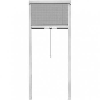 vidaXL Mosquitera Red Enrollable Fina Ventanas 80x170 cm Malla Anti Mosquitos
