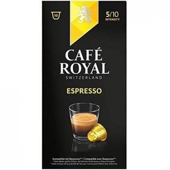 Café Royal Espresso, Café, Café, Cápsulas de Café Tostado, Compatible con Nespresso, 10 Cápsulas