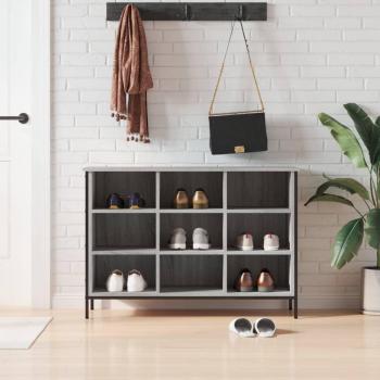 Zapatero de madera de ingeniería gris Sonoma 100x35x70 cm