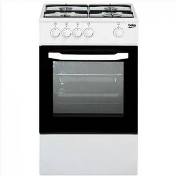 Cocina a Gas Beko CSG42011FS 50x50 cm con Forno, Encendido Automático, Seguridad y Tapa - Color Plata
