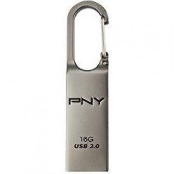 PNY FDU16GLOOP30-EF - Memoria USB 3.0 de 16 GB, color plata