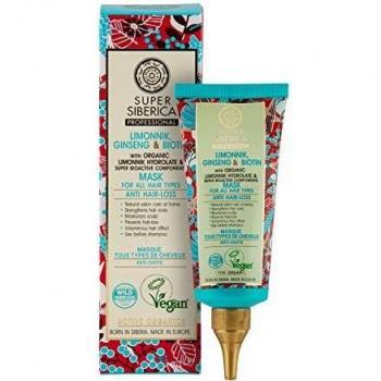 Natura Siberica Super Limonnik, ginseng & biotina. Mascarilla para todo tipo de cabello, 100 ml