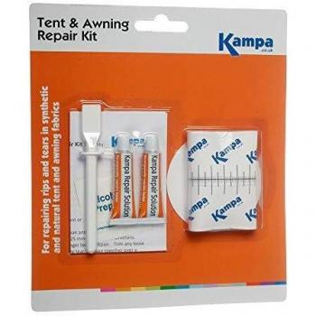 Dometic Kit de Reparación para Toldos y Tiendas de Campaña - Incluye parches autoadhesivos, adhesivo especial para telas, instrucciones detalladas y herramientas necesarias para reparaciones rápidas y efectivas