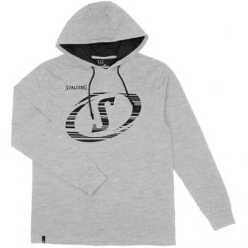 Sudadera con Capucha Spalding Fast para Niños y Hombres, Gris Mãlange/Negro