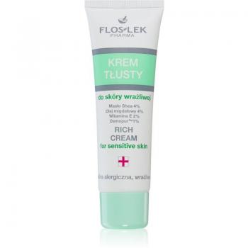 Floslek Pharma Hypoallergenic Rich Night Cream for Sensitive and Irritated Skin with Almond Oil 50ml
