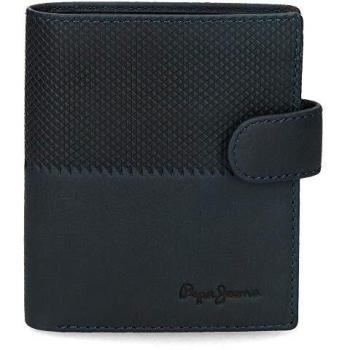 Cartera Pepe Jeans Half vertical con cierre de clic azul