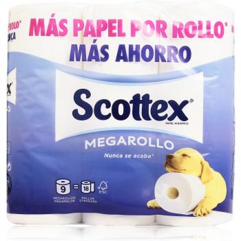 Scottex - Megarollo - Papel higiénico - 9 rollos