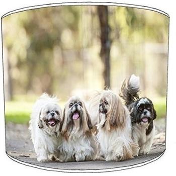 12 Inch Table shih tzu lampshade 11