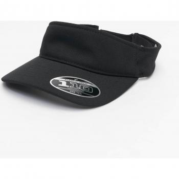 Flexfit 110 Visor Snapback Cap - Unisex Adjustable Black Hat